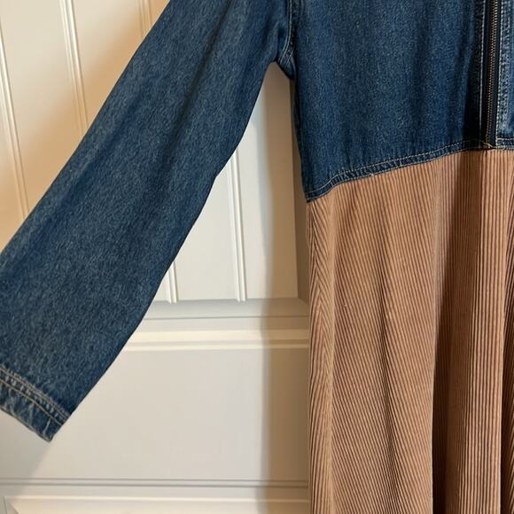 VTG Studio Wear Jean Jumper Women’s Denim Maxi Dress Small S Corduroy Cowgirl - Picture 7 of 16